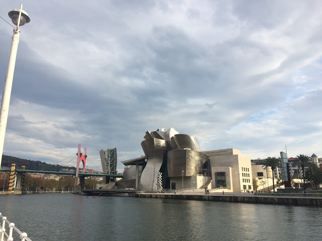 The Guggenheim museum from across the river - Bilbao The Guggenheim museum from across the river - Bilbao
