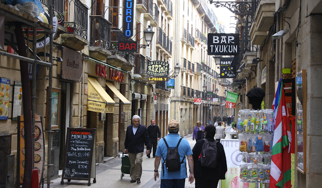 The Old Town streets of San Sebastian - Basque Country The Old Town streets of San Sebastian - Basque Country